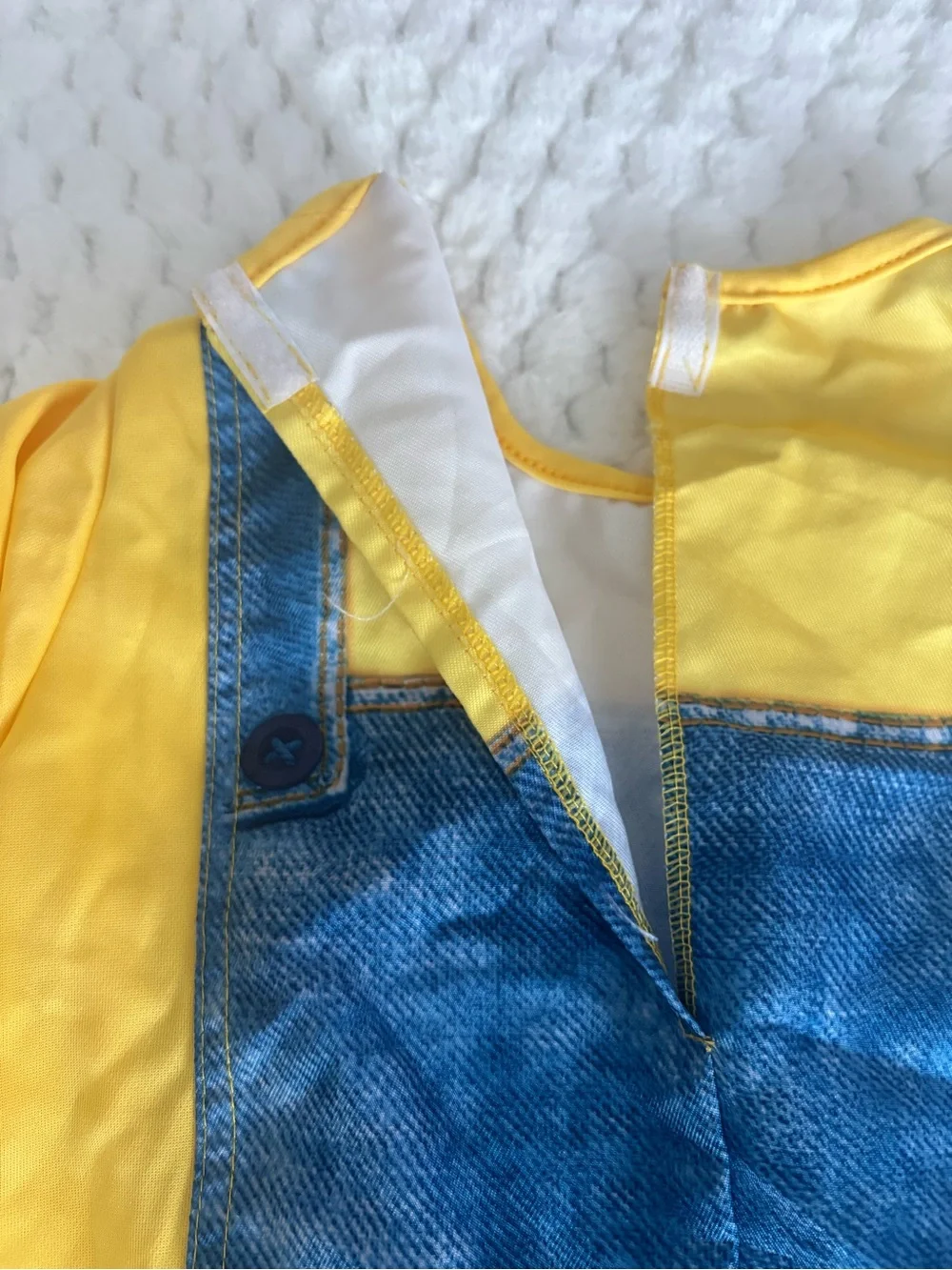 Yellow and Blue Kids Minion-Style Costume Dress with Goggles